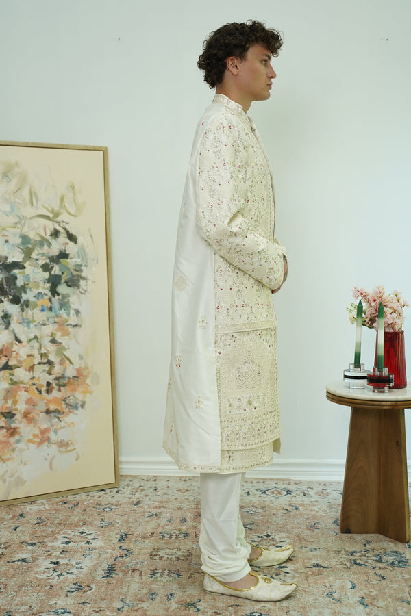 Layered heavy embroidered Sherwani Set