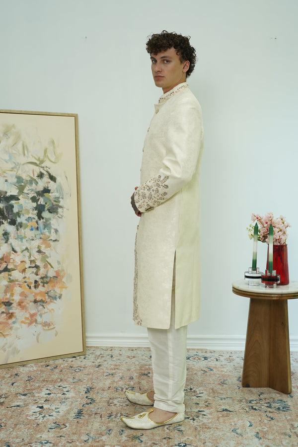 Floral Embroidered Sherwani Set