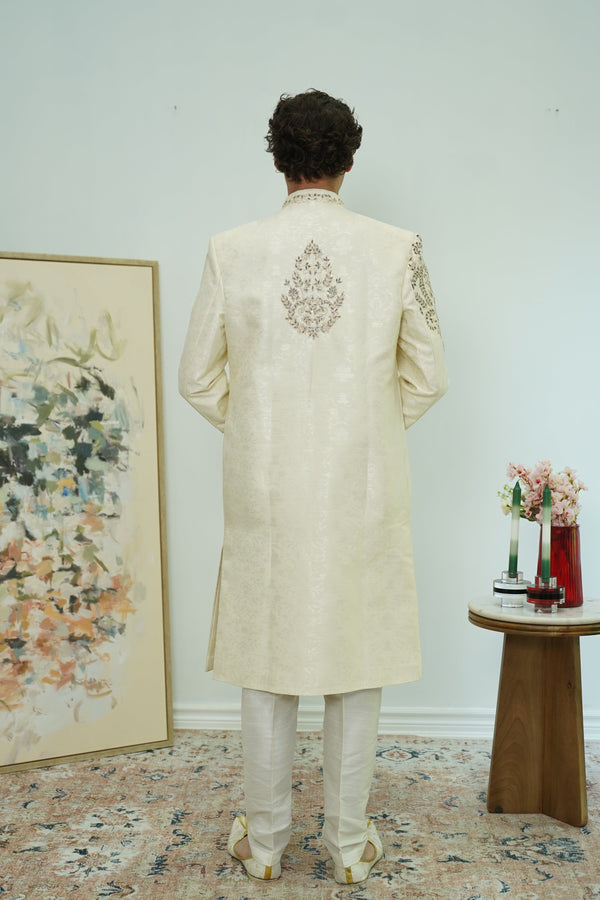 Floral Embroidered Sherwani Set