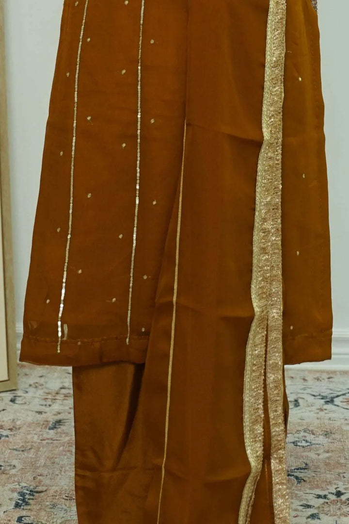 Amber Leaf Embroidered Salwar Kameez (Outside Ontario) - myethnicrentals