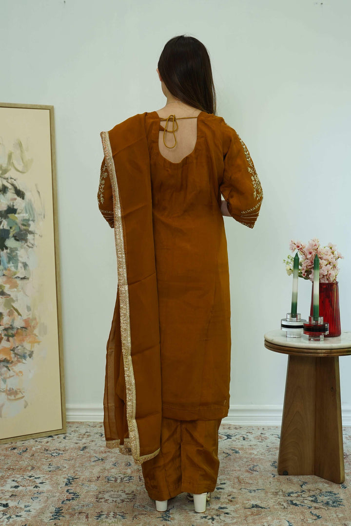 Amber Leaf Embroidered Salwar Kameez (Outside Ontario) - myethnicrentals