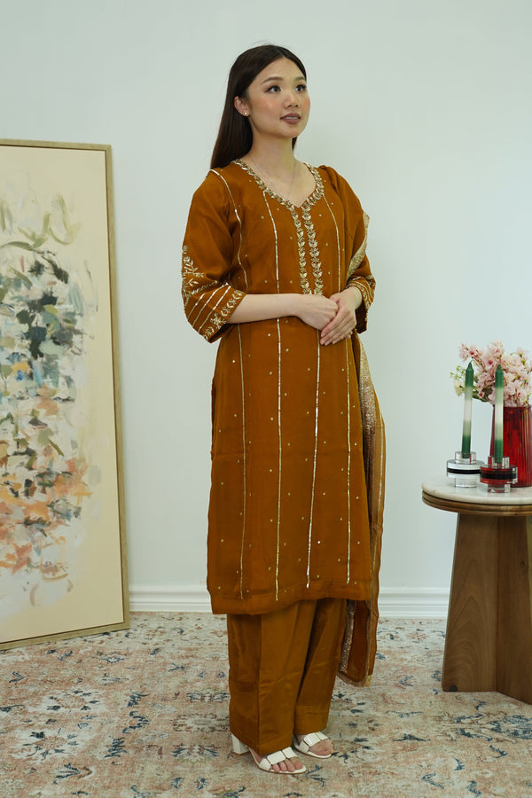 Amber Leaf Embroidered Salwar Kameez (Outside Ontario)