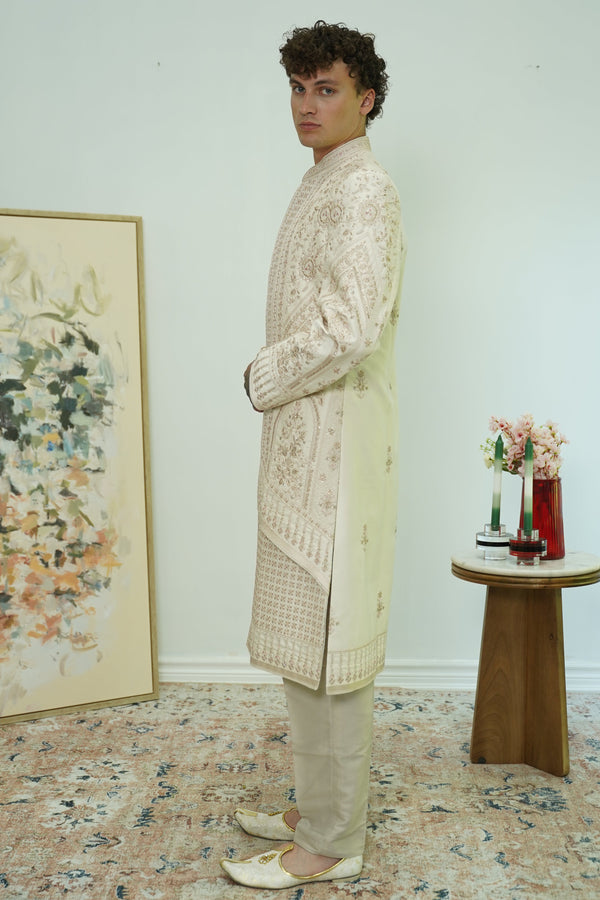 Layered Royal Embroidered Sherwani Set