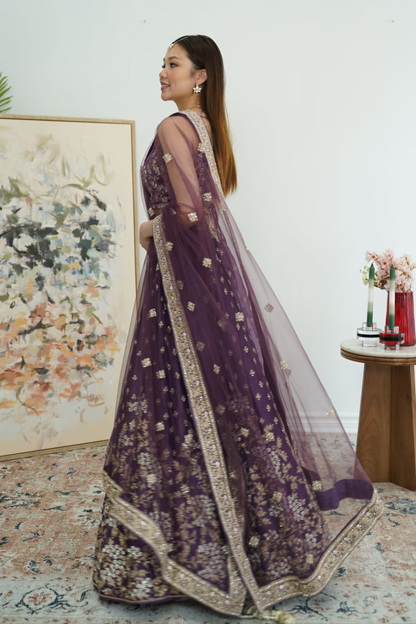 Gilded Plum Blossom Lehenga Set