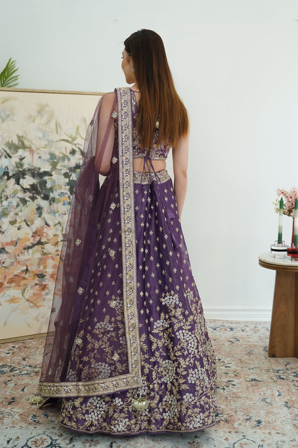 Gilded Plum Blossom Lehenga Set