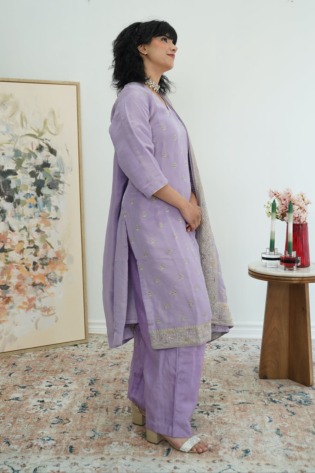 Lavender Serenity Embroidered Salwar Kameez