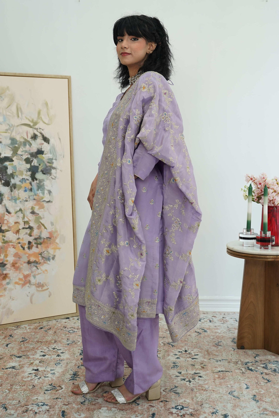 Lavender Serenity Embroidered Salwar Kameez (Outside Ontario) - myethnicrentals