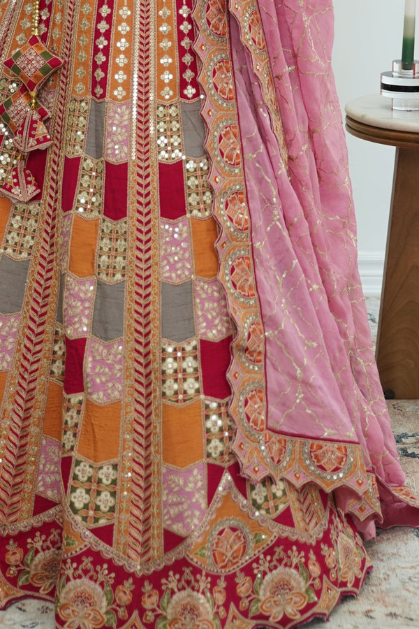 Patchwork Mosaic Lehenga Set