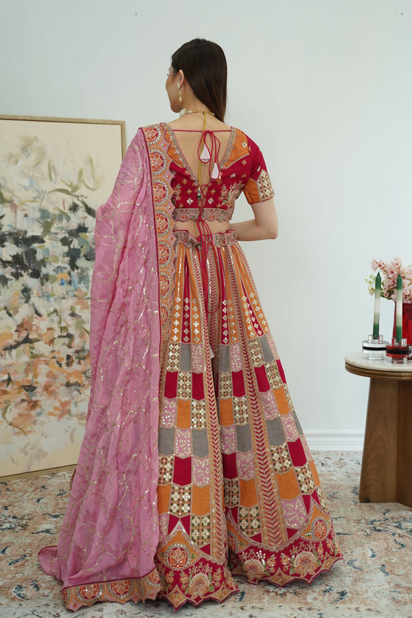 Patchwork Mosaic Lehenga Set