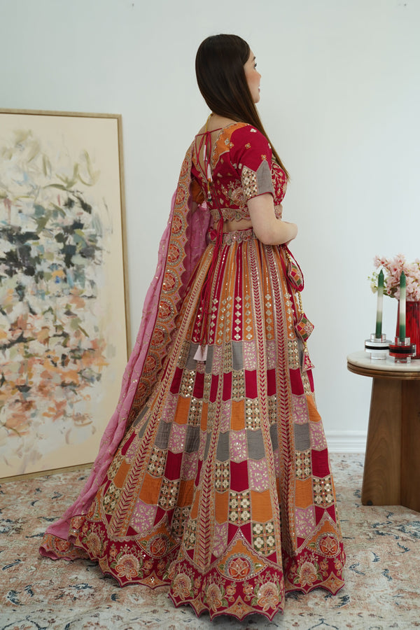 Patchwork Mosaic Lehenga Set