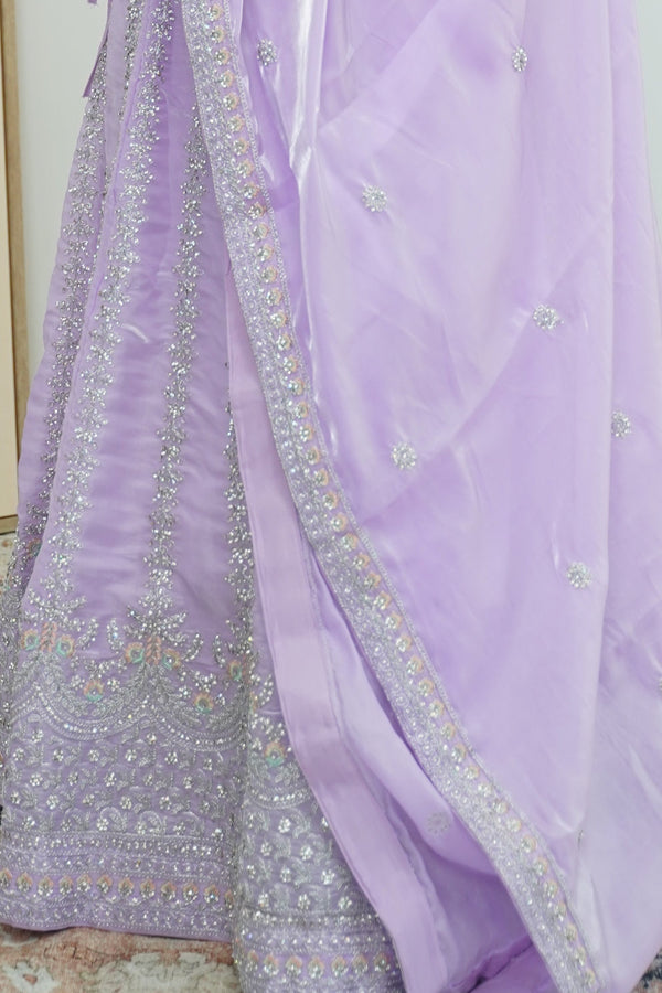 Lilac Mirror Dust Lehenga Set
