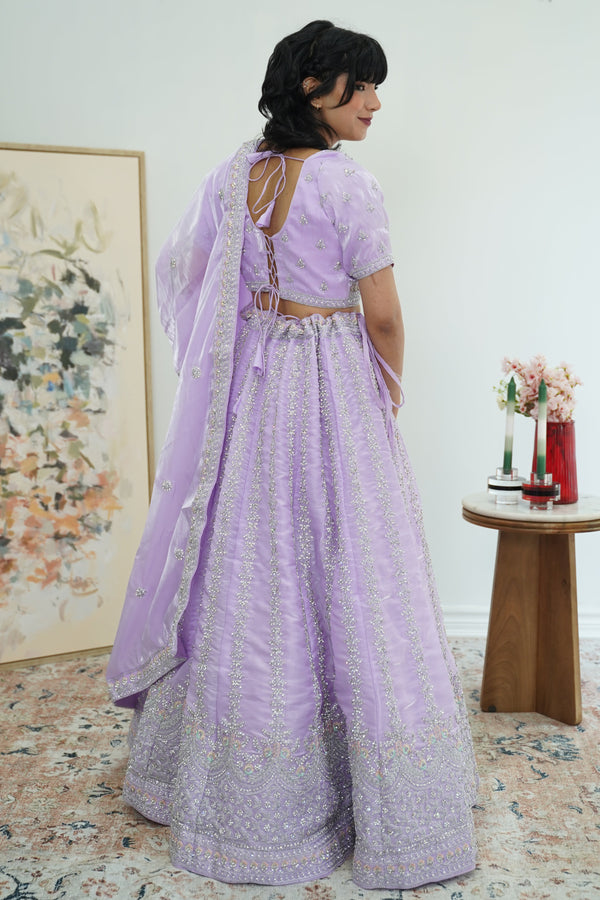 Lilac Mirror Dust Lehenga Set