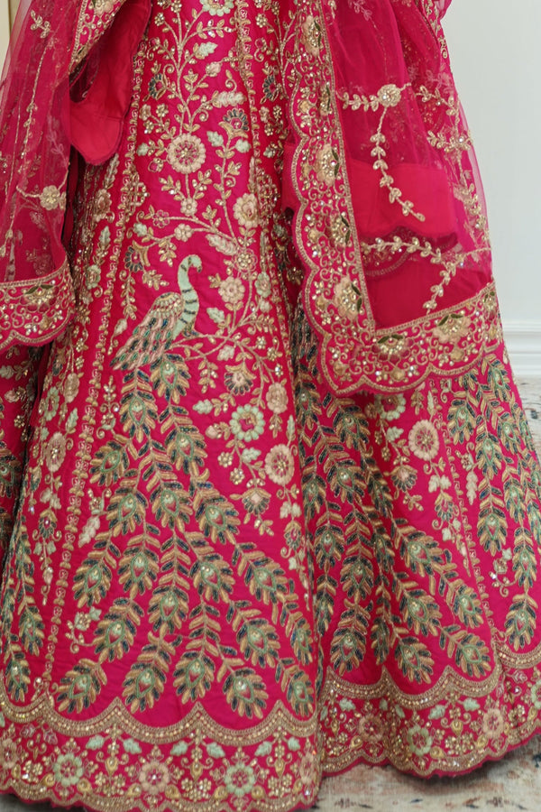 Regal Fuchsia Peacock Lehenga