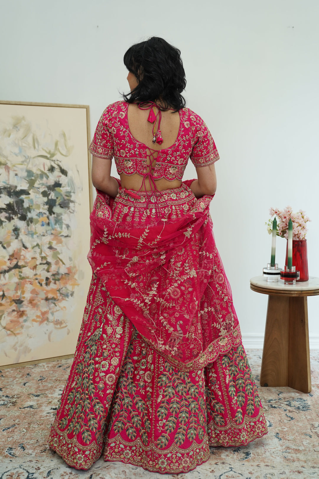 Regal Fuchsia Peacock Lehenga