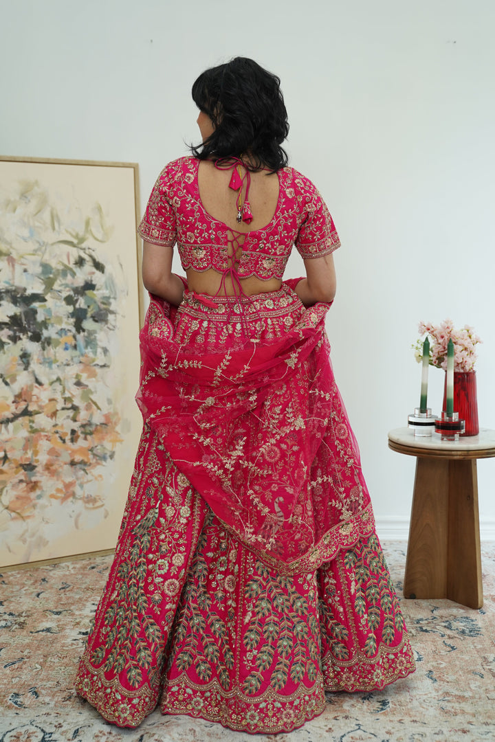 Regal Fuchsia Peacock Lehenga