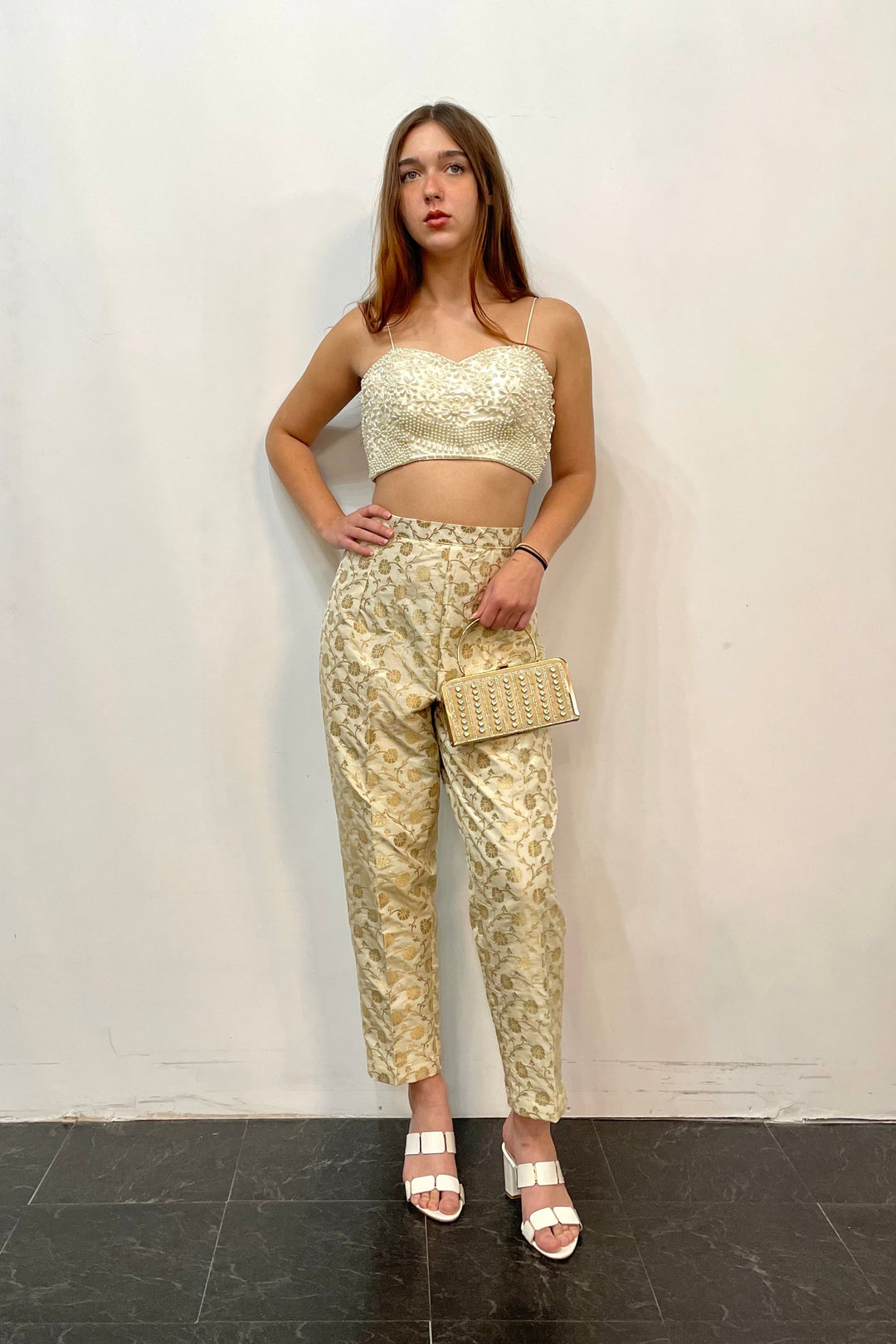 Golden Ivory Suit Pant