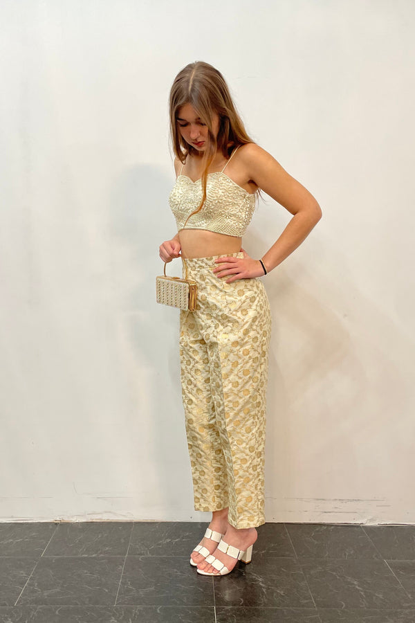 Golden Ivory Suit Pant