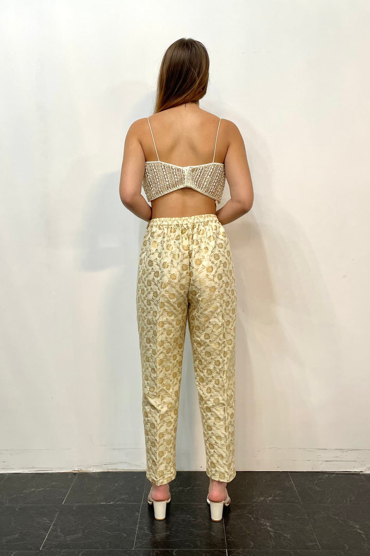 Golden Ivory Suit Pant
