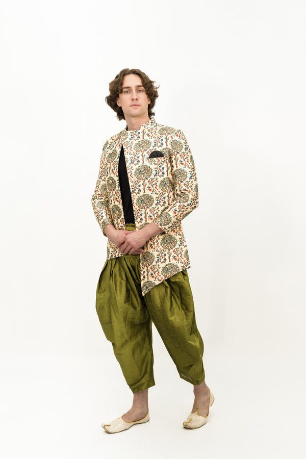 Digital Floral Spring kissed Indo-western set