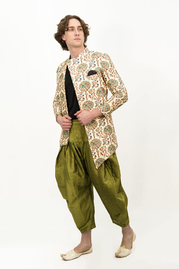 Digital Floral Spring kissed Indo-western set