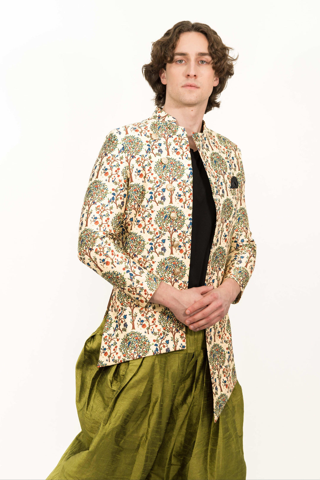 Digital Floral Spring kissed Indo-western set (Outside Ontario) - myethnicrentals