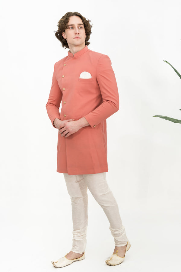 Peach Indo-western Set