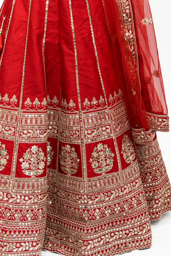 Shakha Pola Red Lehenga