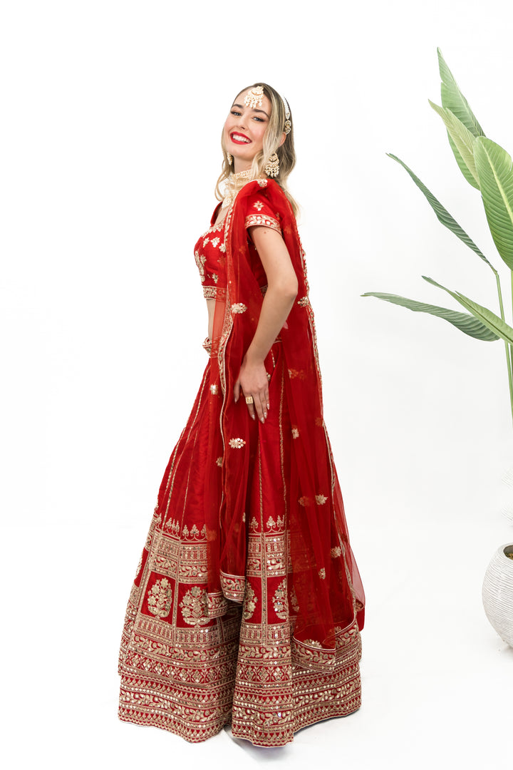 Shakha Pola Red Lehenga