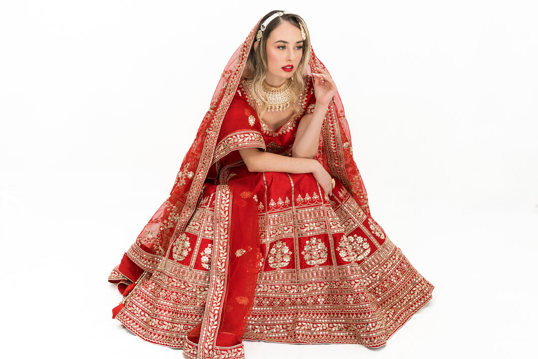 Shakha Pola Red Lehenga