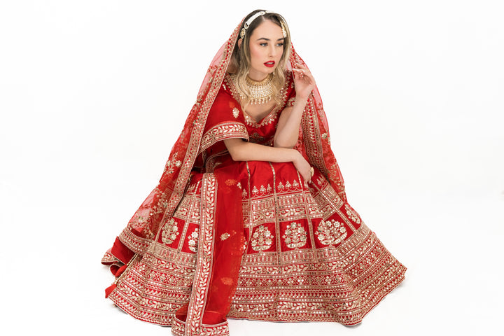 Shakha Pola Red Lehenga