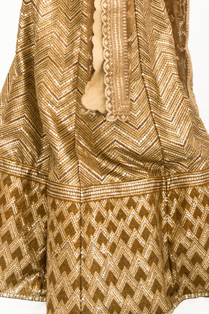 GLITTERY SHIMMERY GOLD LEHENGA