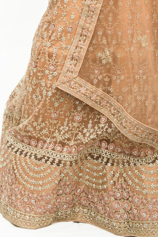 BLINGY PEACHY LEHENGA
