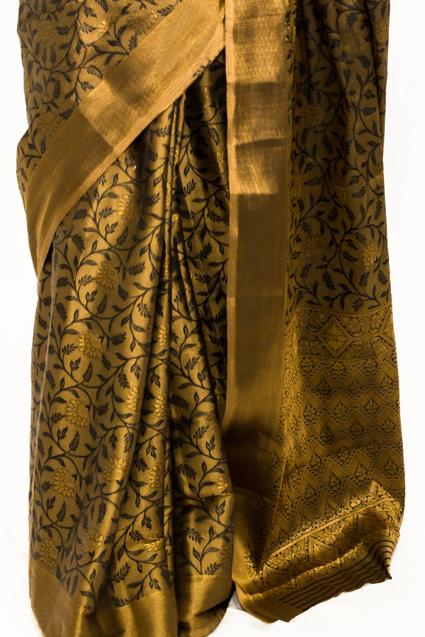 Black Gold Tissue Saree