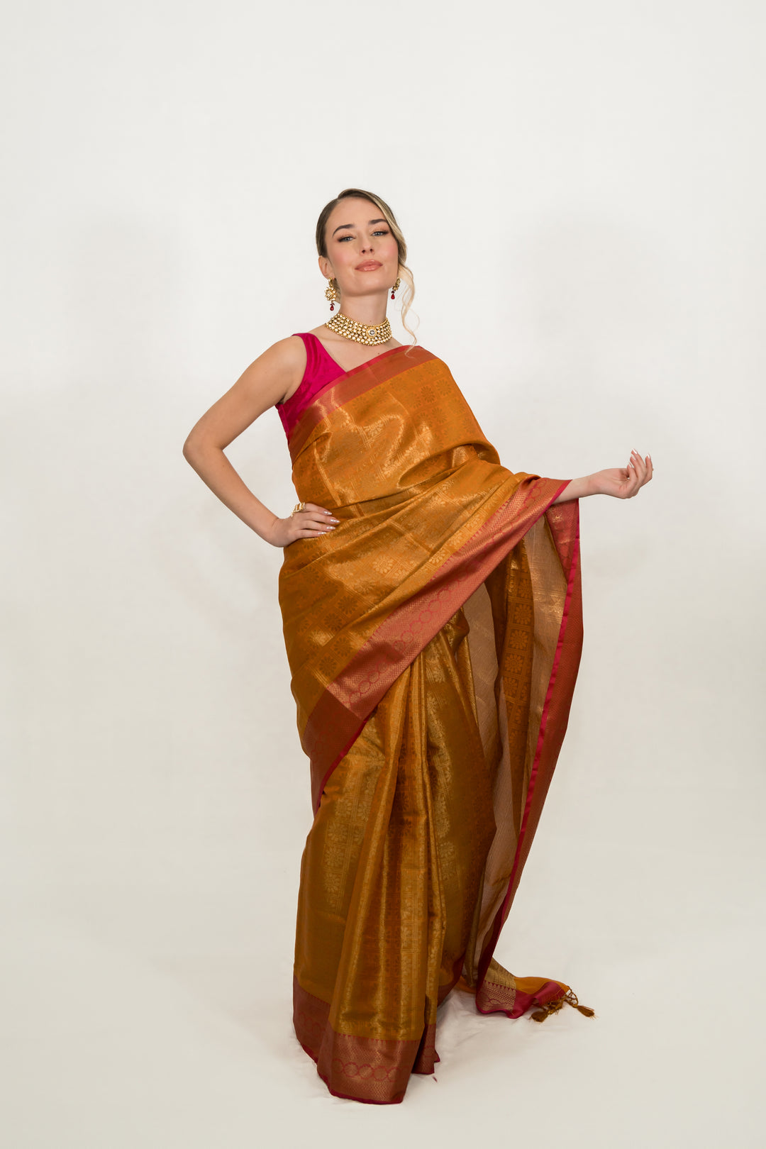 Golden Tissue Banarasi Saree