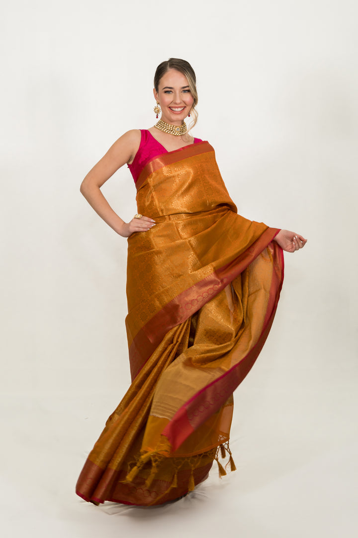 Golden Tissue Banarasi Saree