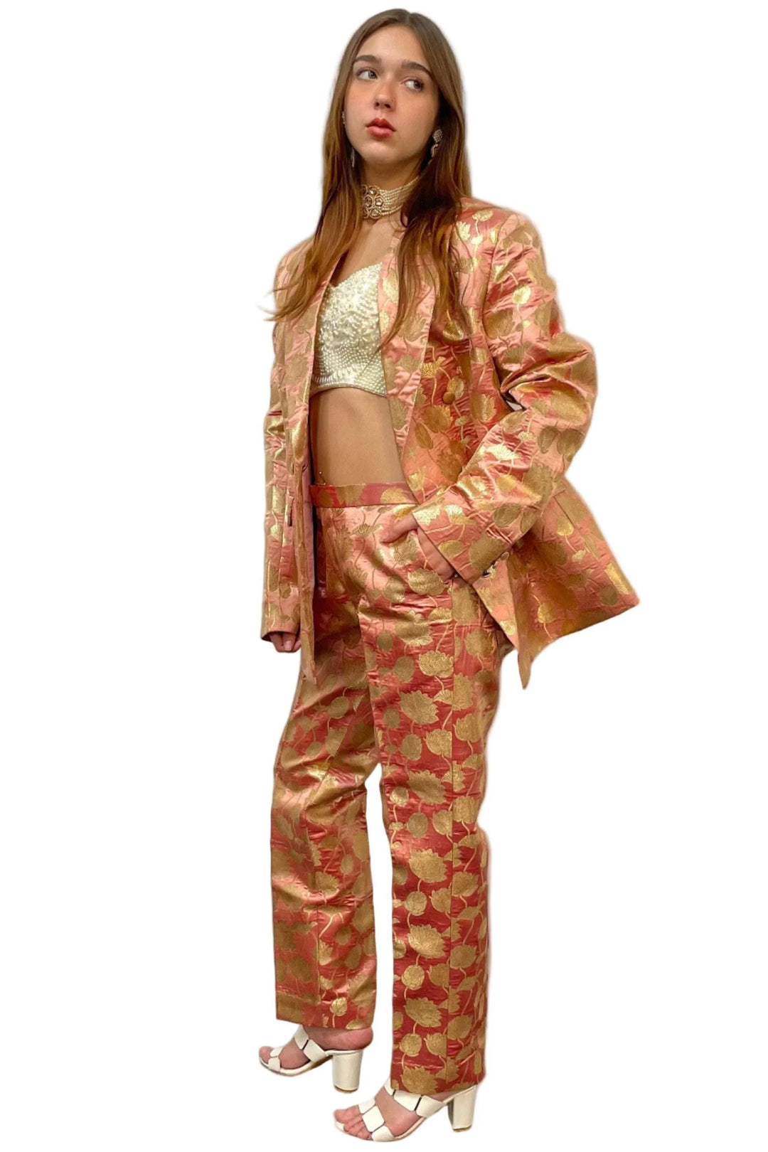 Plush Pink Jacket Fusion Set - myethnicrentals