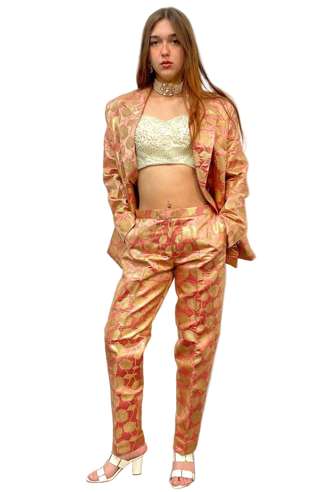 Plush Pink Jacket Fusion Set - myethnicrentals