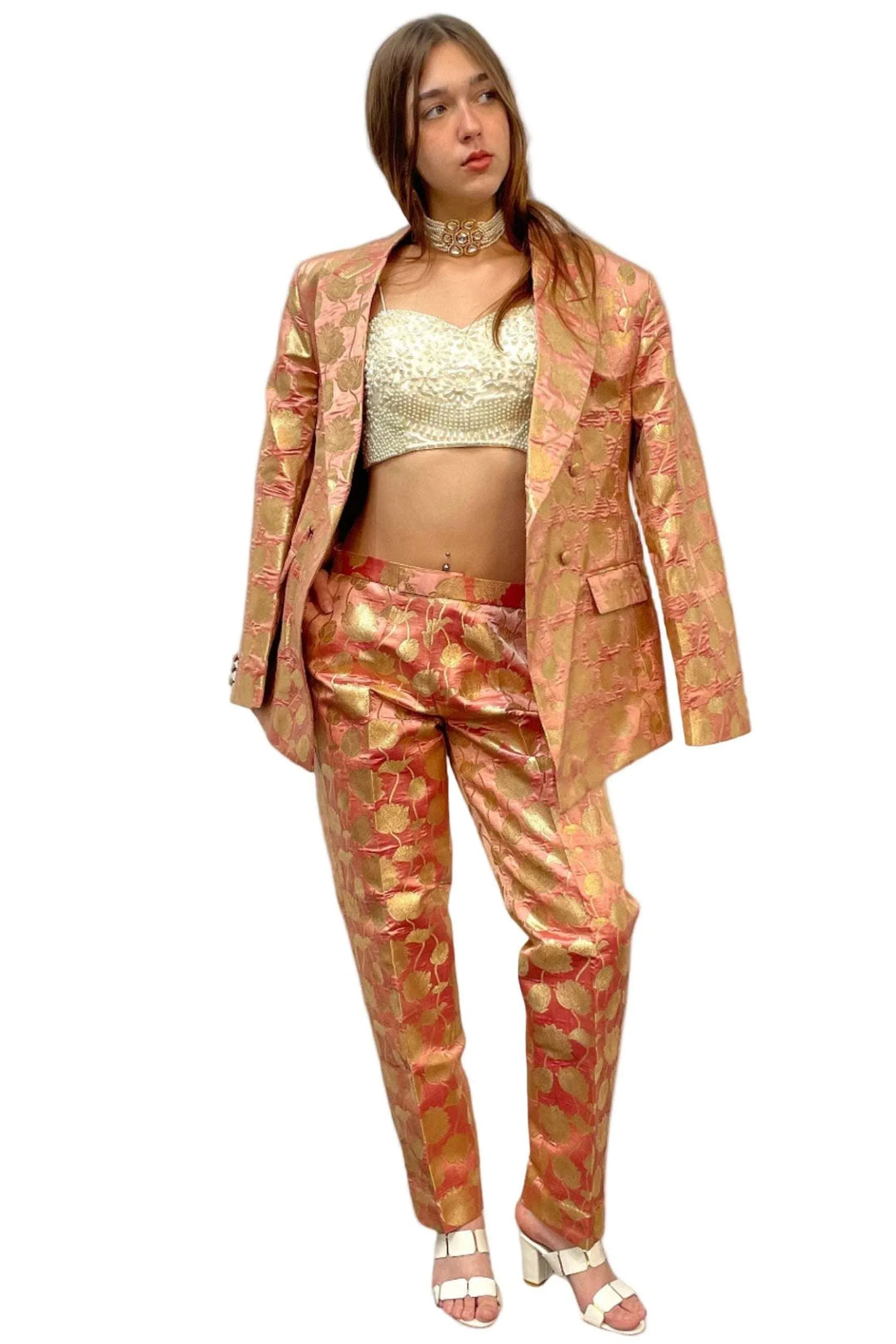 Plush Pink Jacket Fusion Set - myethnicrentals