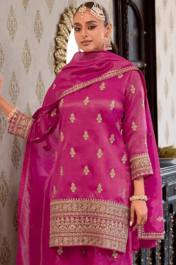 Rani Pink Mirror & Zari Salwar Kameez (Outside Ontario) - myethnicrentals