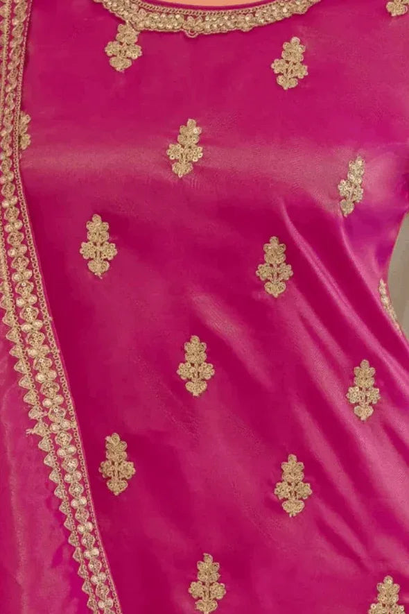 Rani Pink Mirror & Zari Salwar Kameez (Outside Ontario) - myethnicrentals