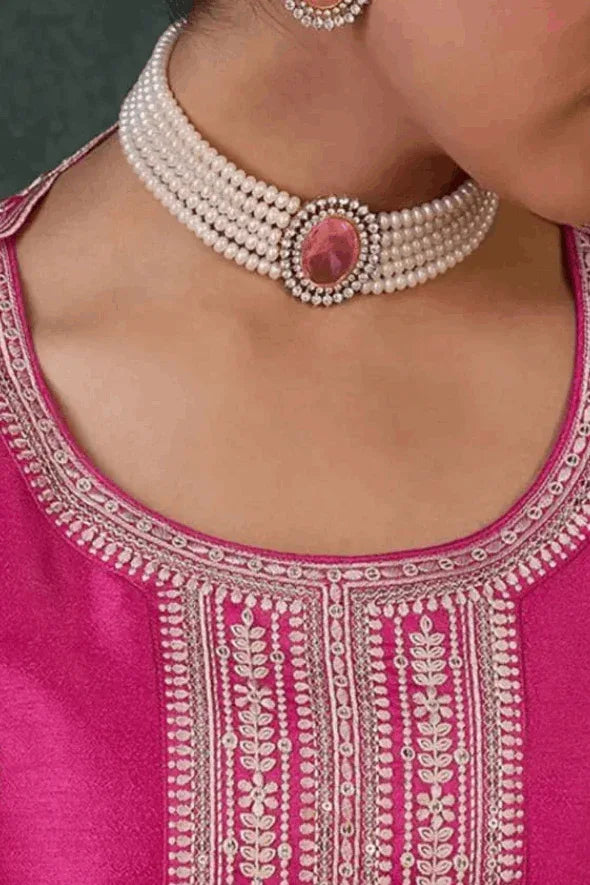 Gulbahar Fuchsia Salwar Kameez Set (Outside Ontario) - myethnicrentals