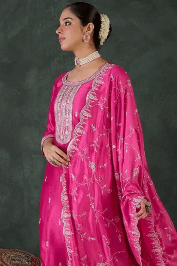 Gulbahar Fuchsia Salwar Kameez Set (Outside Ontario) - myethnicrentals