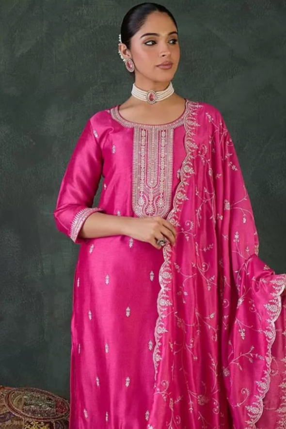 Gulbahar Fuchsia Salwar Kameez Set