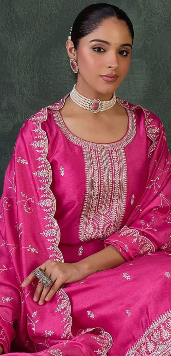 Gulbahar Fuchsia Salwar Kameez Set