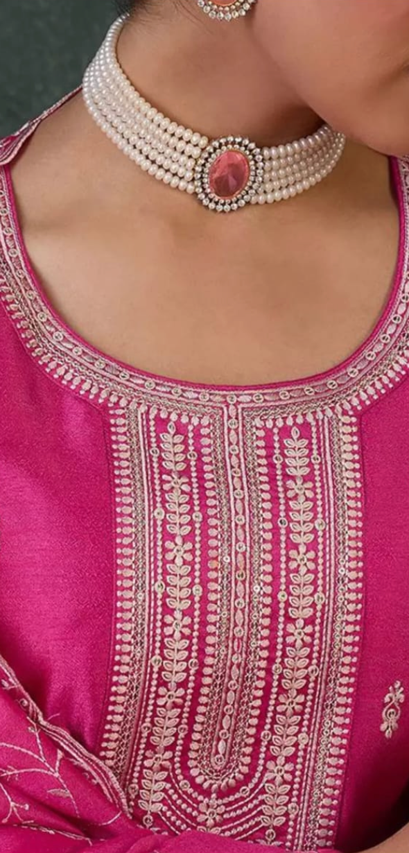 Gulbahar Fuchsia Salwar Kameez Set