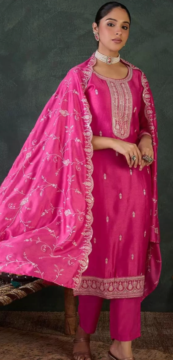 Gulbahar Fuchsia Salwar Kameez Set