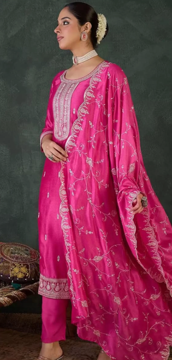 Gulbahar Fuchsia Salwar Kameez Set