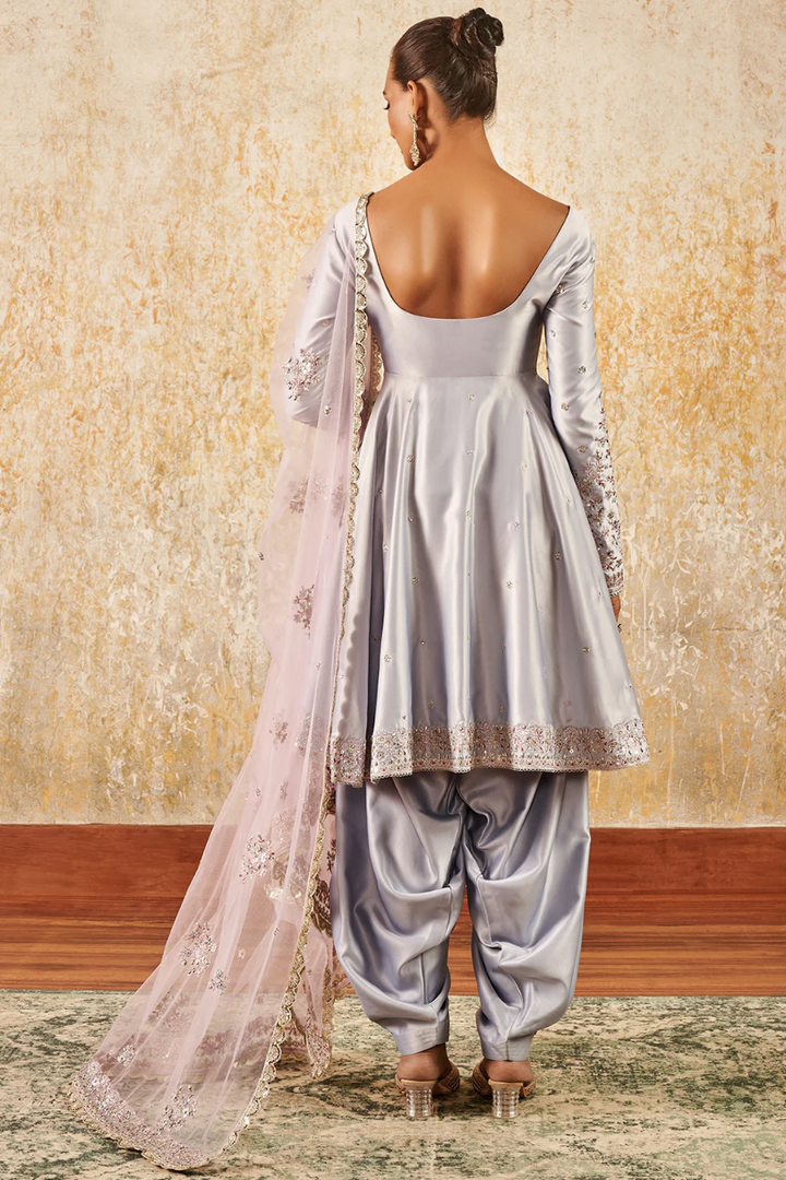 Lavender Grace Embroidered Patiala Suit