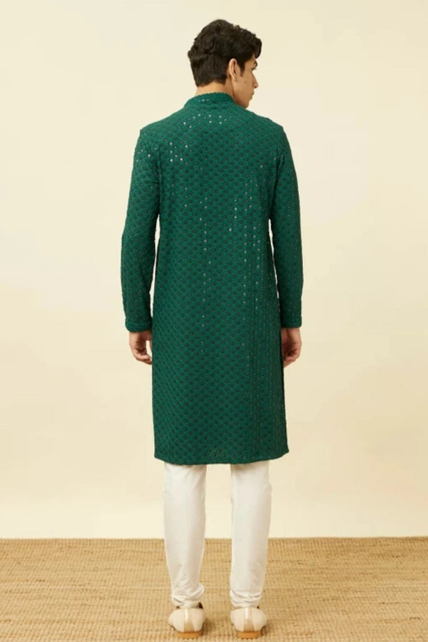 Emerald Mirror Embroidered Kurta