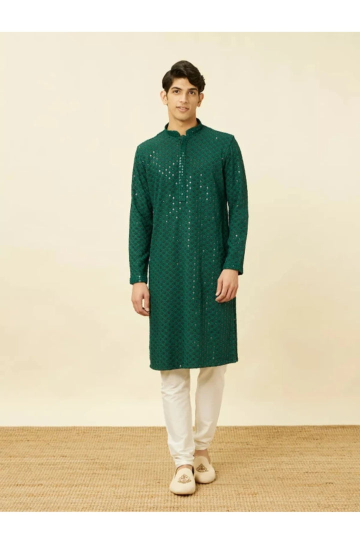 Emerald Mirror Embroidered Kurta (Outside Ontario)
